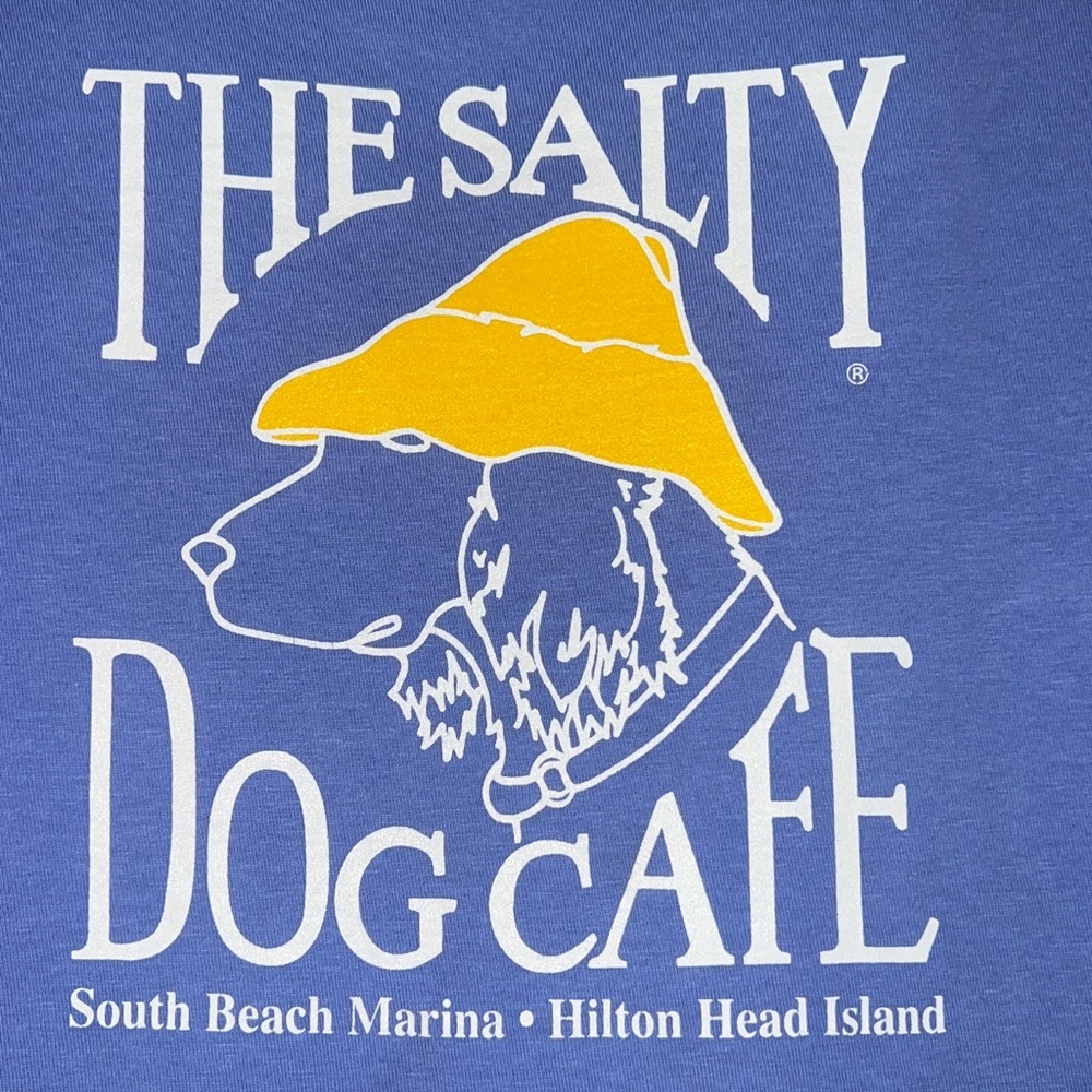 The Salty Dog Cafe Tee Youth Medium Periwinkle Blue Unisex - Picture 2 of 13